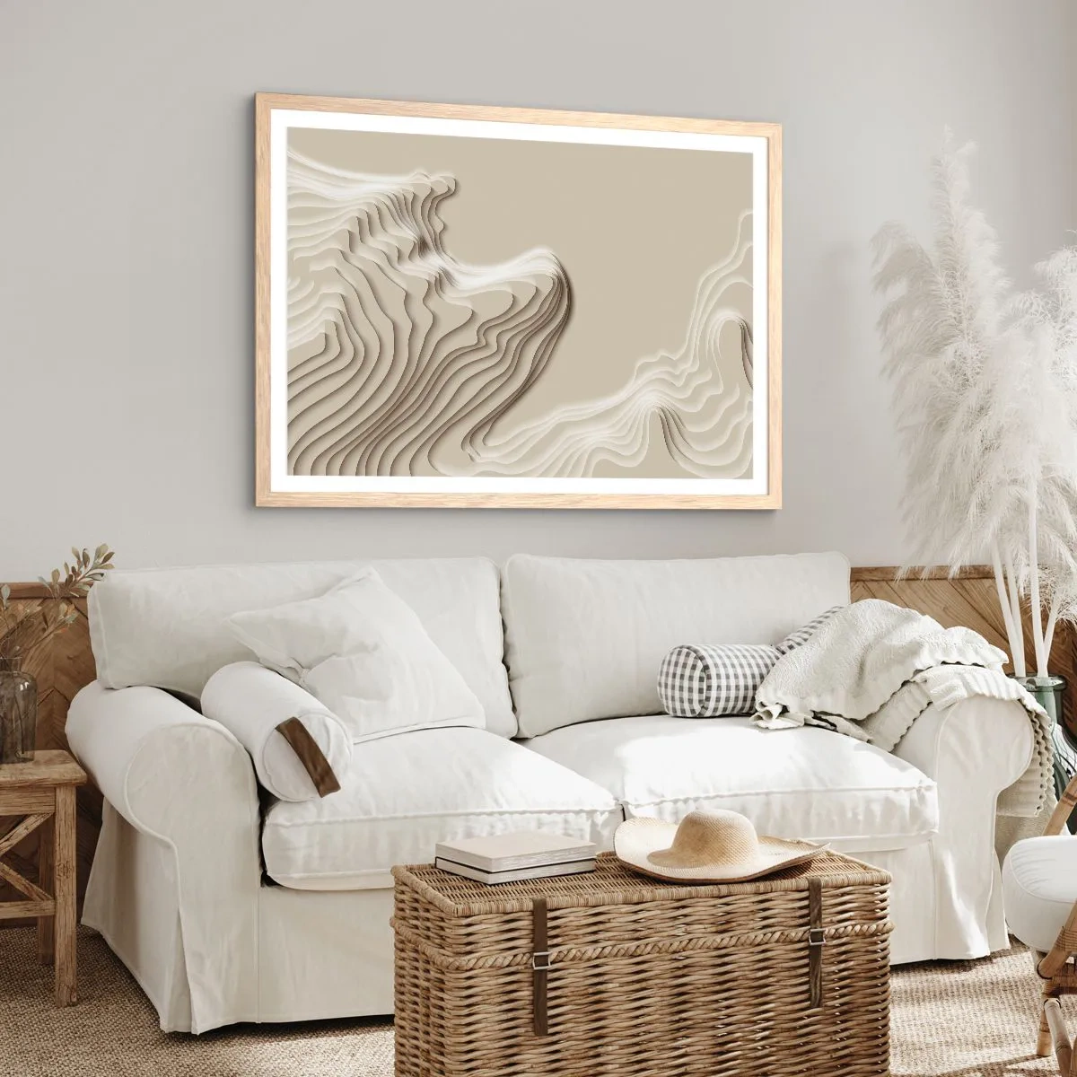 Plagát v ráme zo svetlého duba - Topografia umenia - 70x50 cm