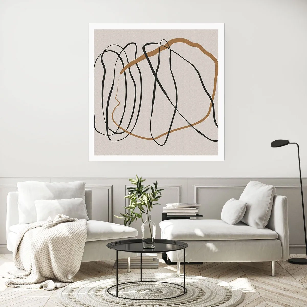 Plagát - Kompozícia – tanec v slučke - 40x40 cm