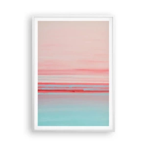 Plagát v bielom ráme - Abstrakcia za úsvitu - 70x100 cm