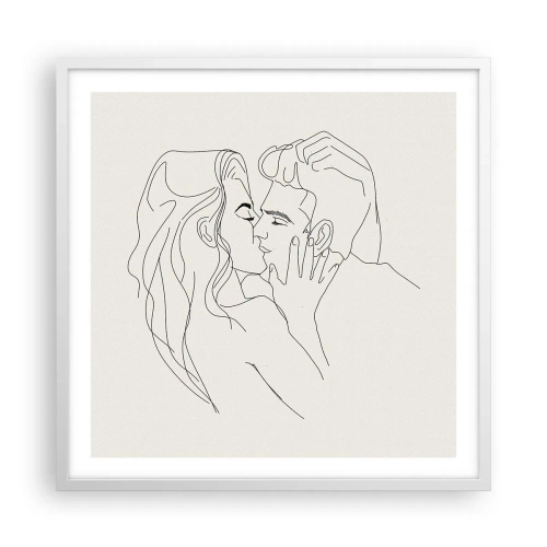 Plagát v bielom ráme - Zamotaní citom - 60x60 cm