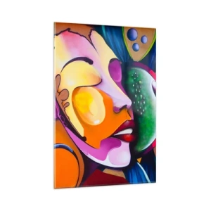 Obraz na skle - Dotknúť sa farbou - 80x120 cm