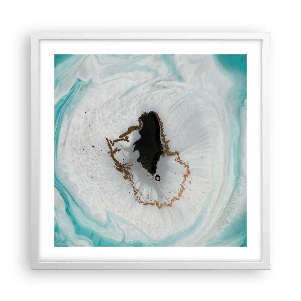 Plagát v bielom ráme - Preniknúť dovnútra - 50x50 cm