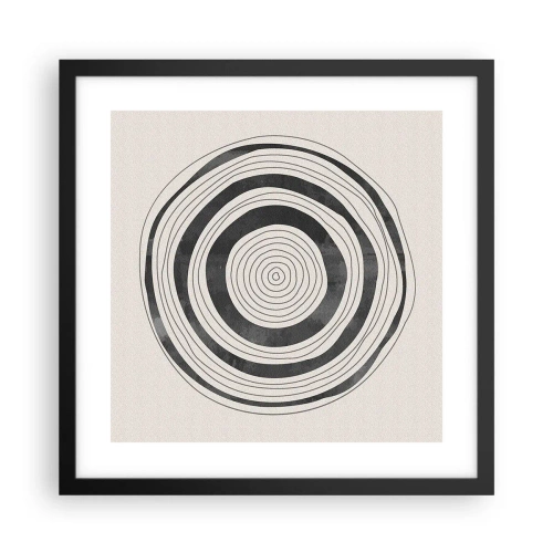 Plagát v čiernom ráme - Dôležité je to, čo je uprostred - 40x40 cm