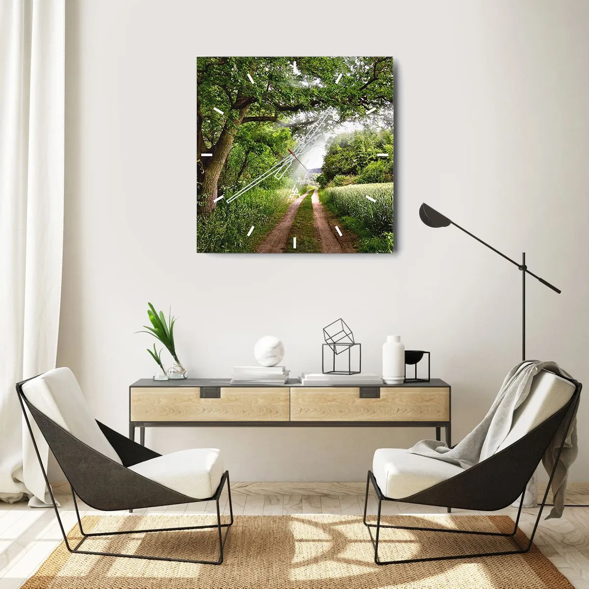 Nástenné hodiny - Et in Arcadia ego - 40x40 cm