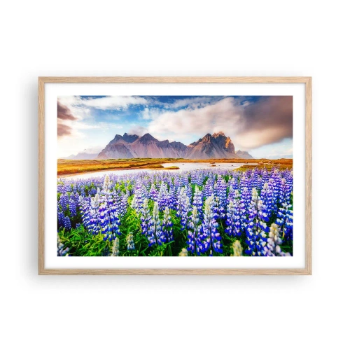 Plagát v ráme zo svetlého duba - Sila a prísnosť vedľa miernosti - 70x50 cm