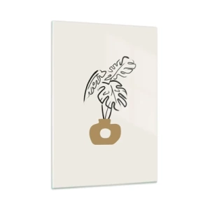 Obraz na skle - Monstera – ozdoba pre domácnosť - 50x70 cm