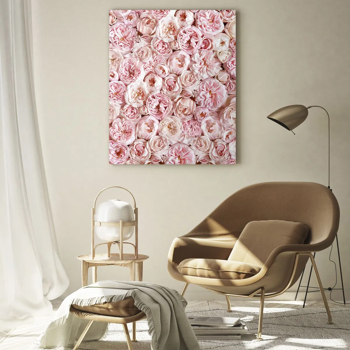 Obraz na skle - Vydláždená ružami - 80x120 cm