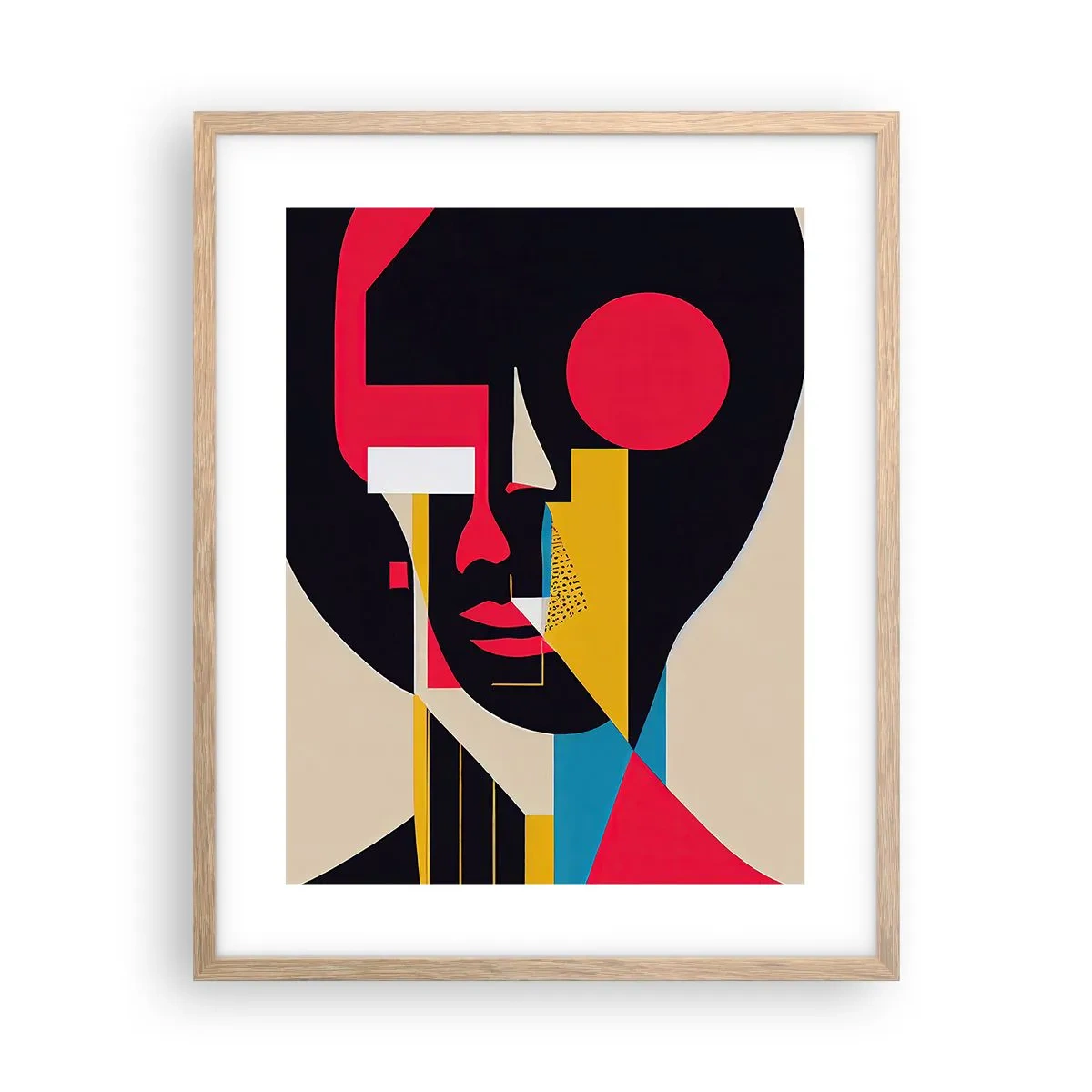 Plagát v ráme zo svetlého duba - Jej vnútorný svet - 40x50 cm