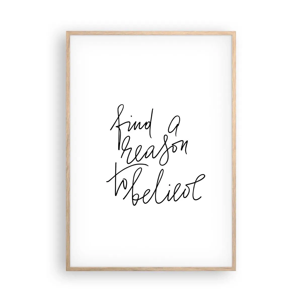 Plagát v ráme zo svetlého duba - Je to možné - 70x100 cm