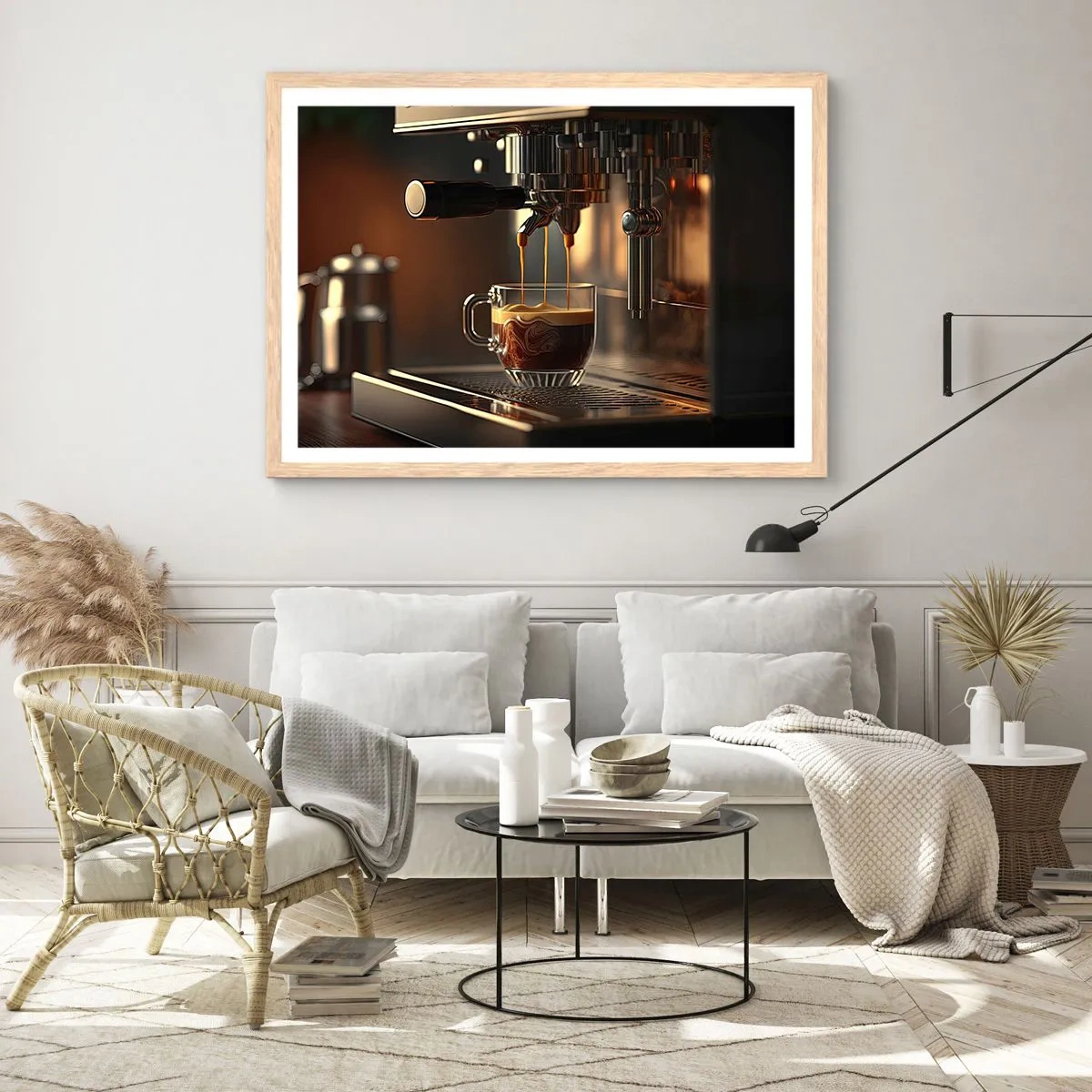 Plagát v ráme zo svetlého duba - Zmyselná zmes - 91x61 cm