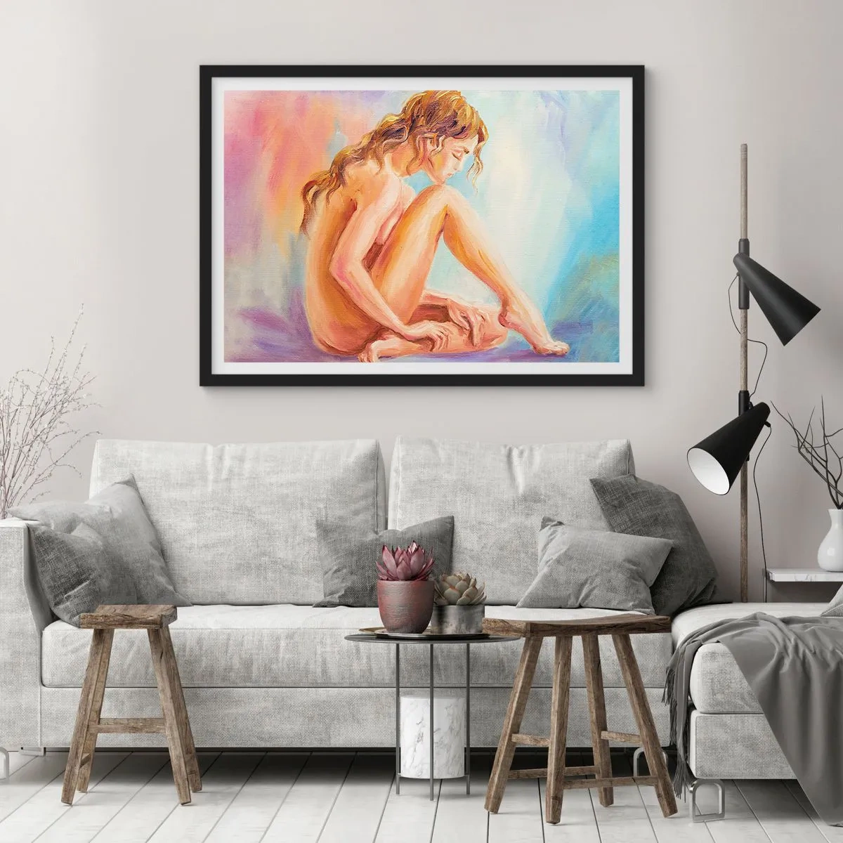 Plagát v čiernom ráme - Akt mladosti - 40x30 cm