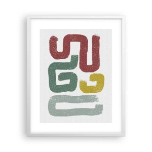 Plagát v bielom ráme - V neznámom jazyku - 40x50 cm