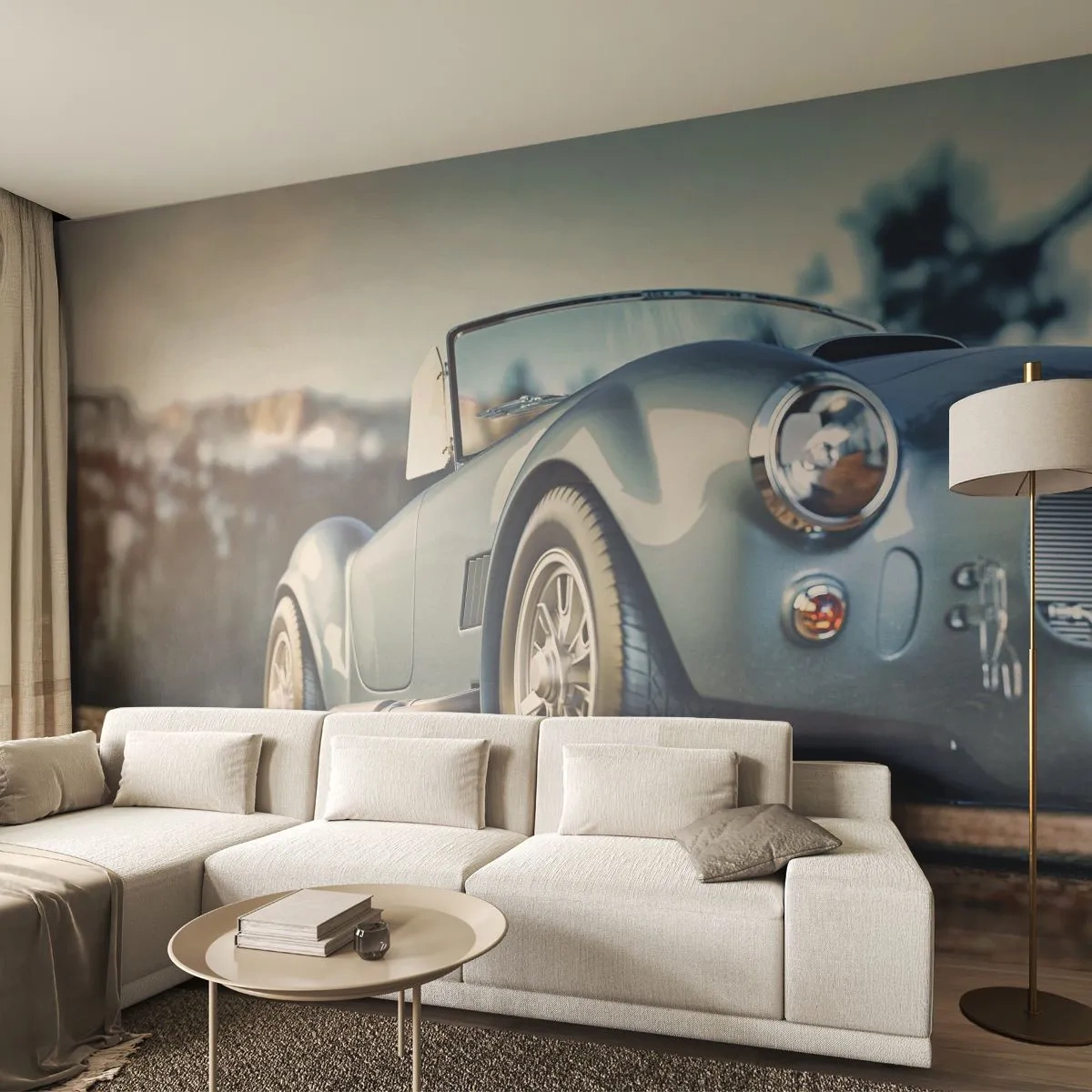 Samolepiaca Fototapeta Deluxe Sticker - Pretože na štýle záleží - Auto, Kabriolet, Výlet - 250x175 cm