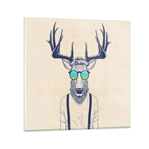 Obraz na skle - A koho si čakal? - 30x30 cm