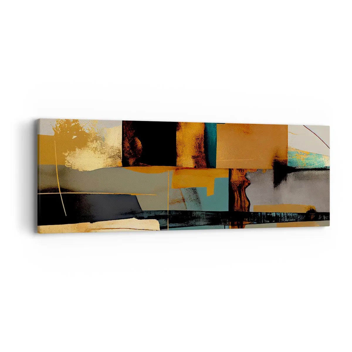 Obraz na plátne - Abstrakcia – svetlo a tieň - 90x30 cm