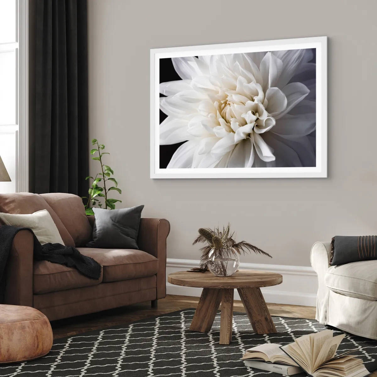 Plagát v bielom ráme - Ráno s nevestou - 70x50 cm