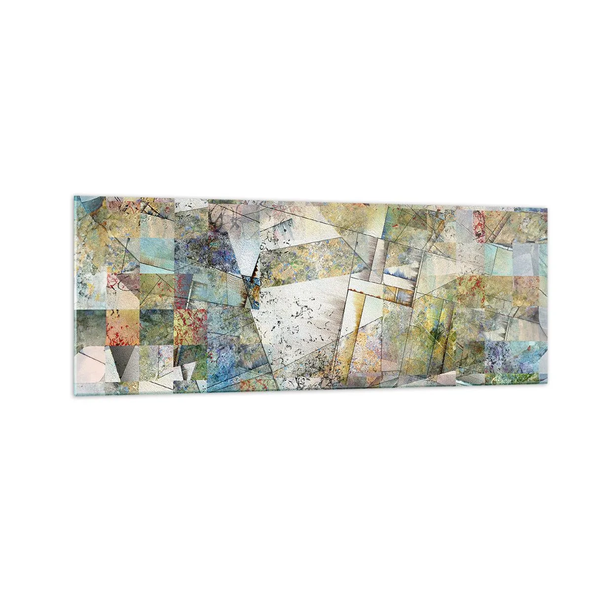 Obraz na skle - Geometrické preskupenie - 140x50 cm