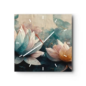 Nástenné hodiny - Hviezdy a jazero - 40x40 cm