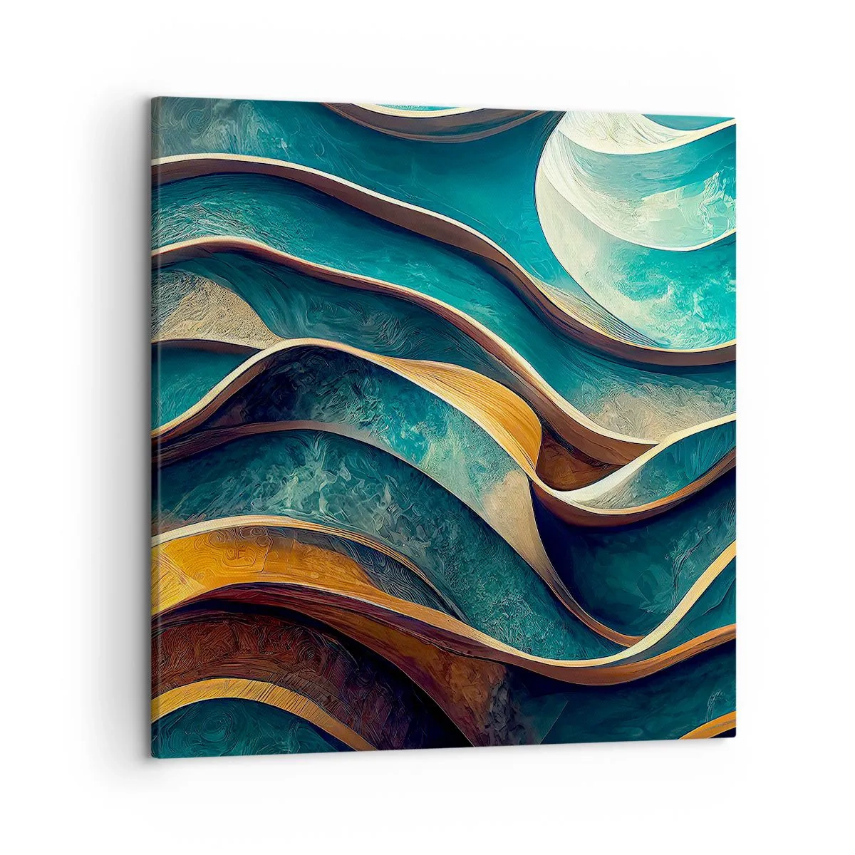 Obraz na plátne - Meandre modrej - 50x50 cm
