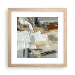 Plagát v ráme zo svetlého duba - Farebné nahromadenie - 30x30 cm