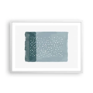 Plagát v bielom ráme - Pestované na modrej - 70x50 cm