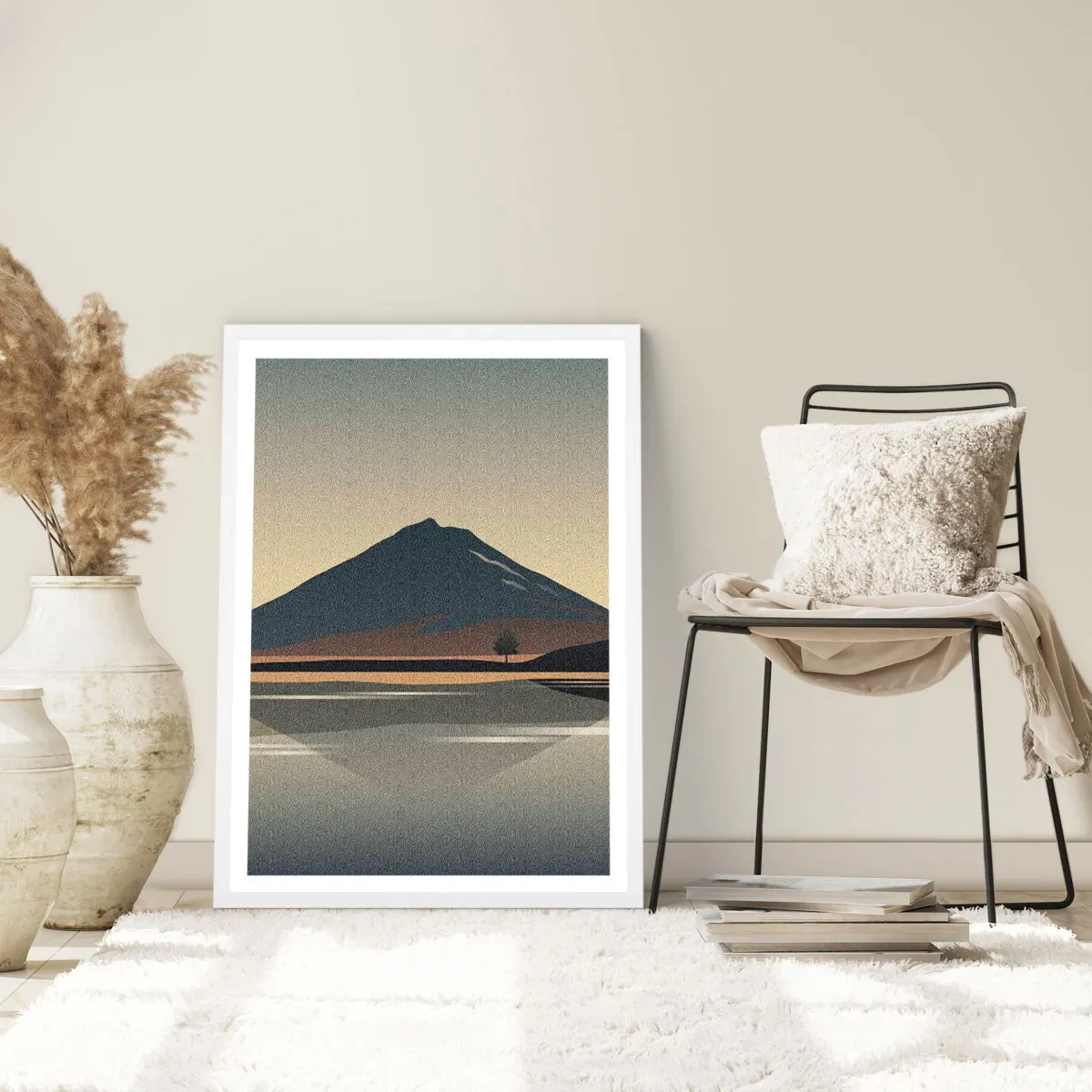 Plagát v bielom ráme - Zrkadlový odraz - 30x40 cm