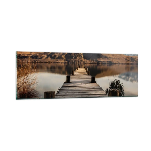 Obraz na skle - Krajina v tichu - 90x30 cm