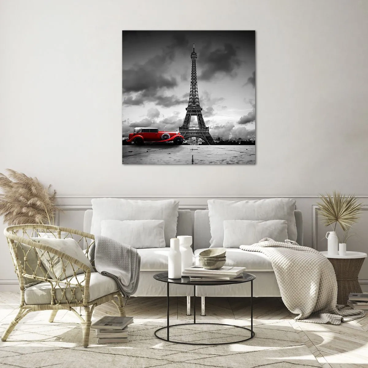 Obraz na skle - Nie tak dávno v Paríži - 40x40 cm