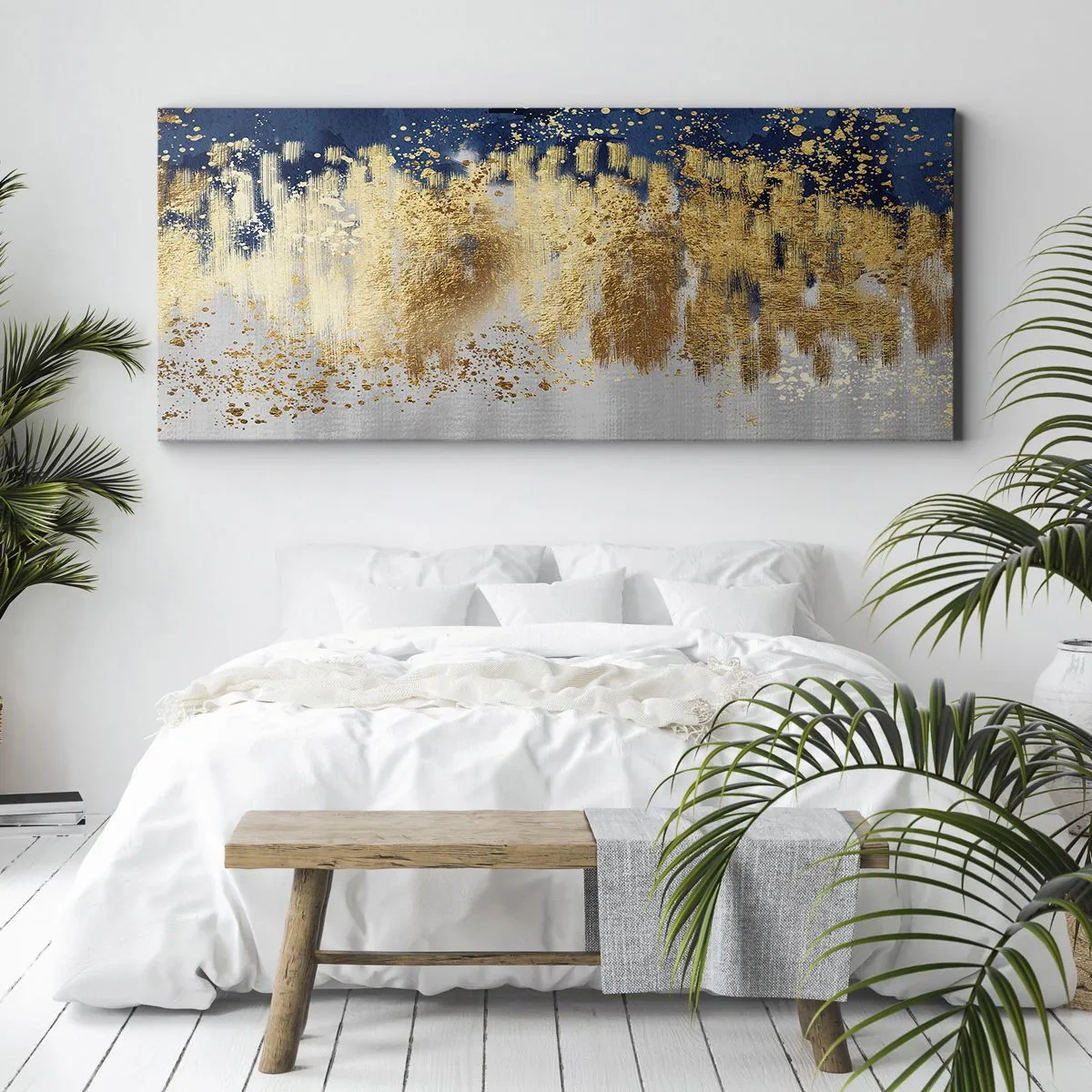 Obraz na plátne - Moderná kompozícia s iskrou - 100x40 cm