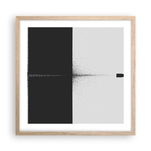 Plagát v ráme zo svetlého duba - Priamo k cieľu - 50x50 cm