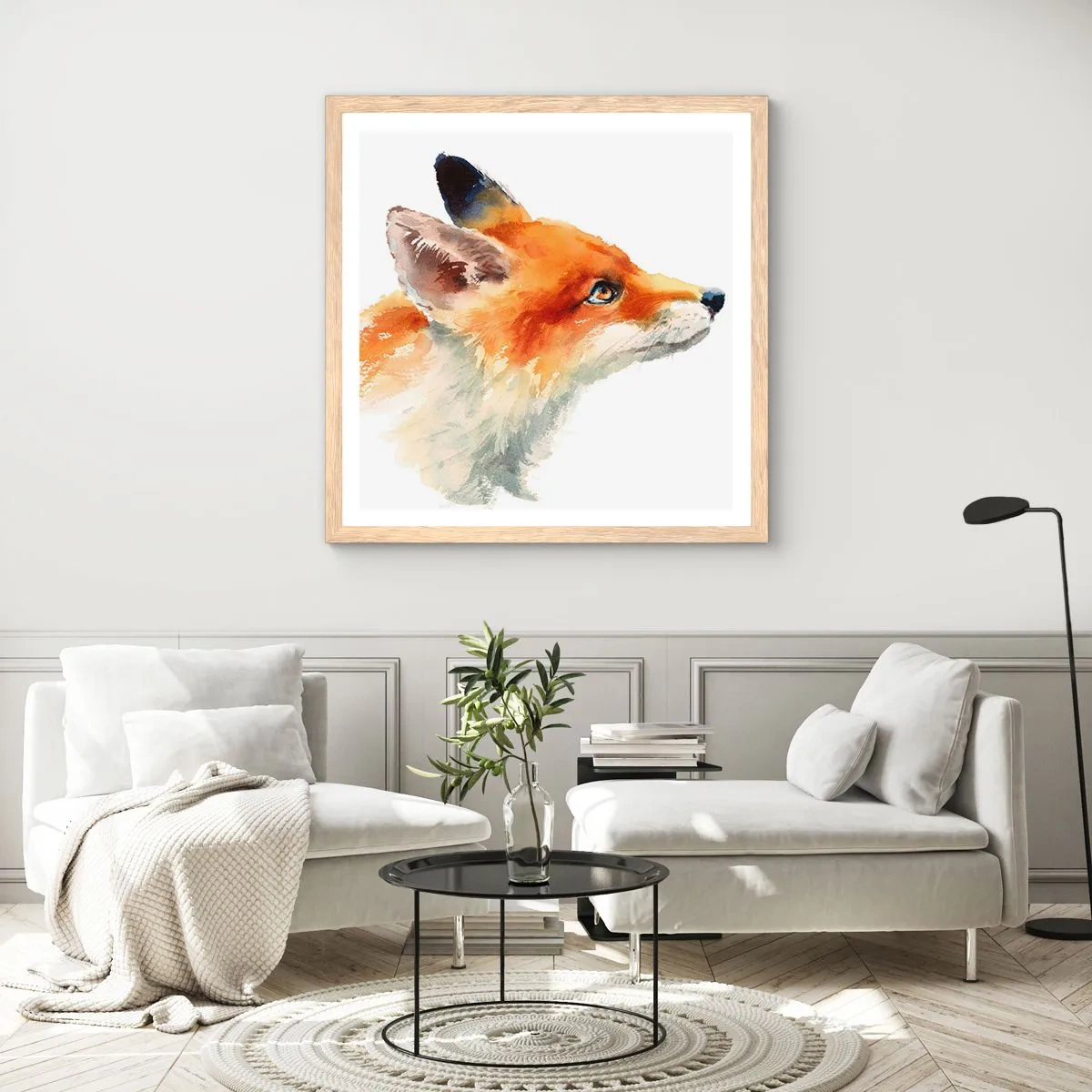 Plagát v ráme zo svetlého duba - Opatrnosti nie je nikdy dosť - 30x30 cm