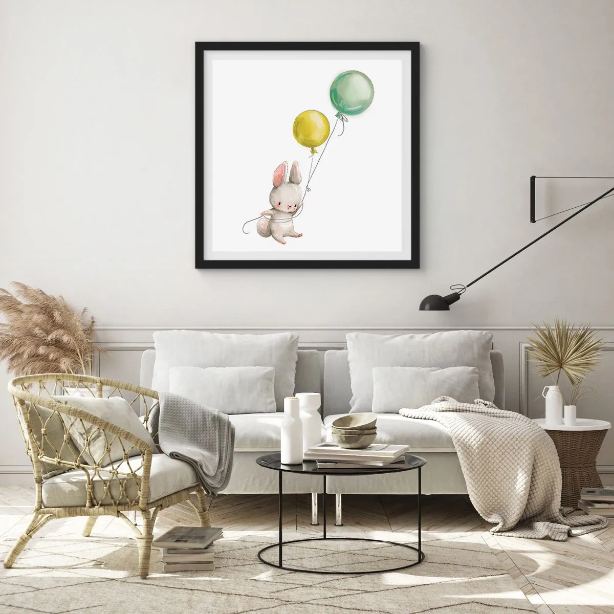 Plagát v čiernom ráme - Poletím aj ja! - 60x60 cm