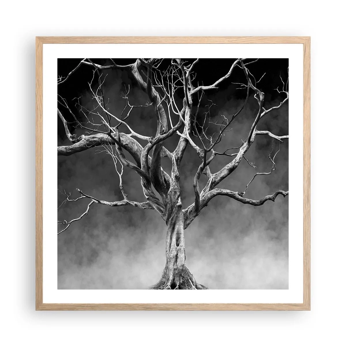 Plagát v ráme zo svetlého duba - Pôvodné a sväté - 60x60 cm