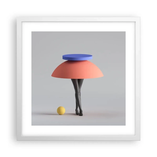 Plagát v bielom ráme - Surrealistická kompozícia - 40x40 cm