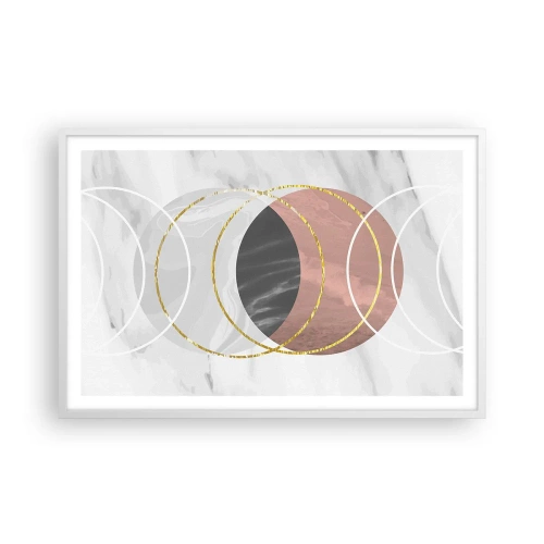 Plagát v bielom ráme - Hudba sfér - 91x61 cm