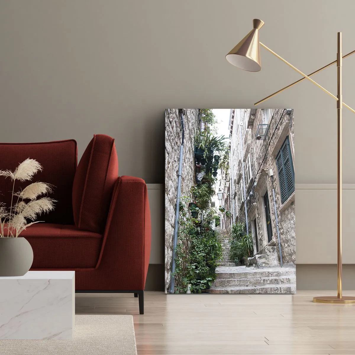 Obraz na plátne - Kúzlo starého mesta - 55x100 cm