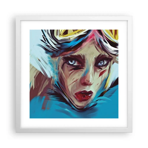 Plagát v bielom ráme - Silničná bojovníčka - 40x40 cm
