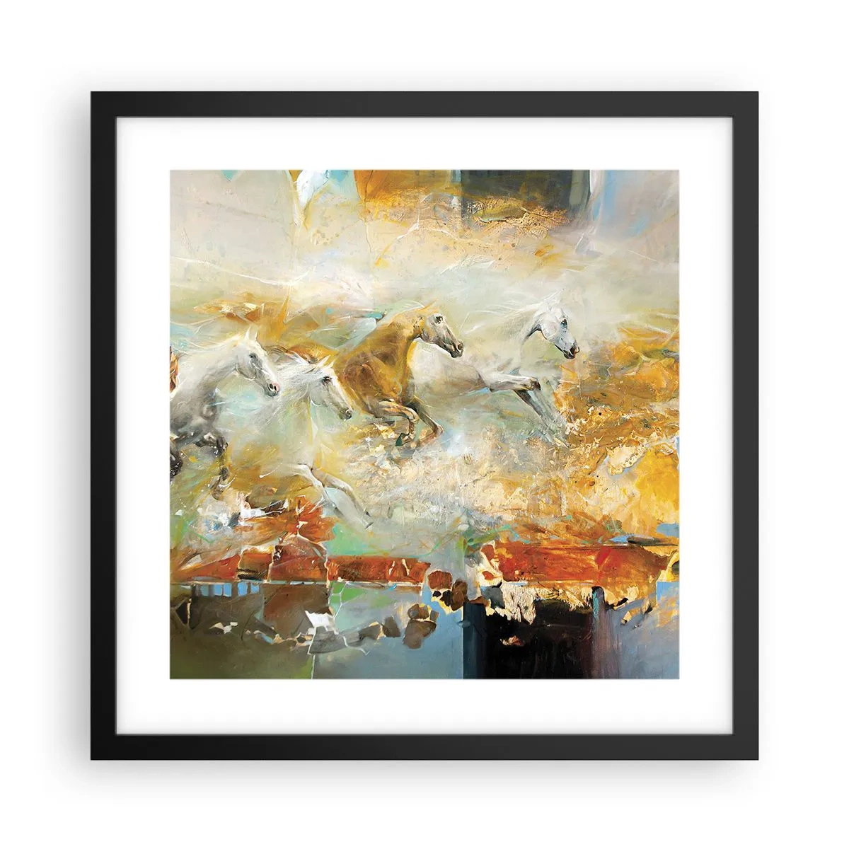 Plagát v čiernom ráme - Cvála svetlom - 40x40 cm