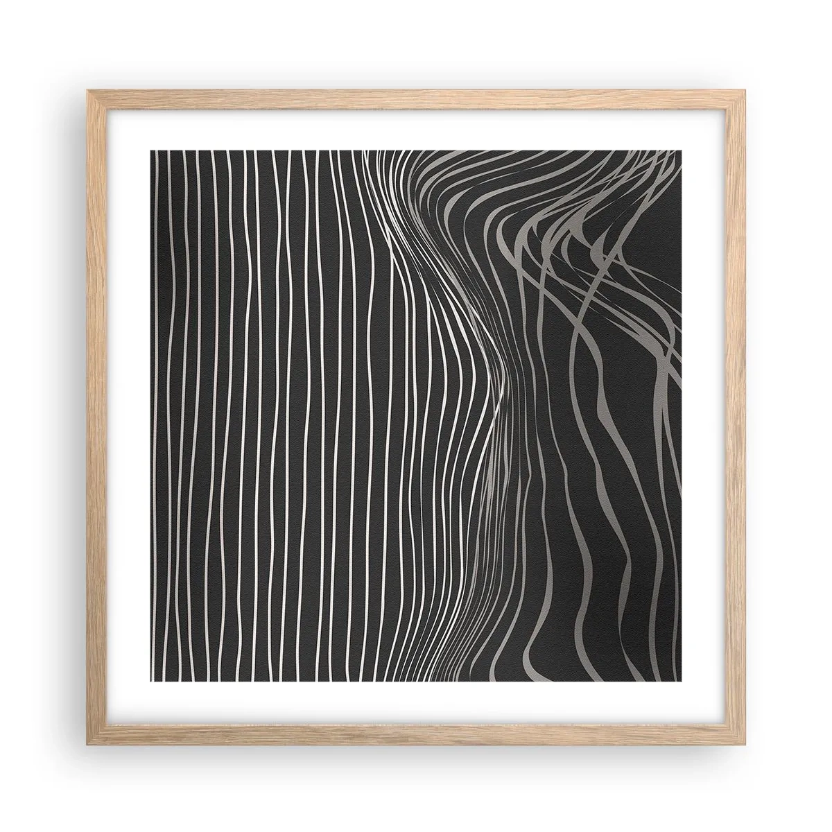 Plagát v ráme zo svetlého duba - Rytmus a prízvuk - 50x50 cm