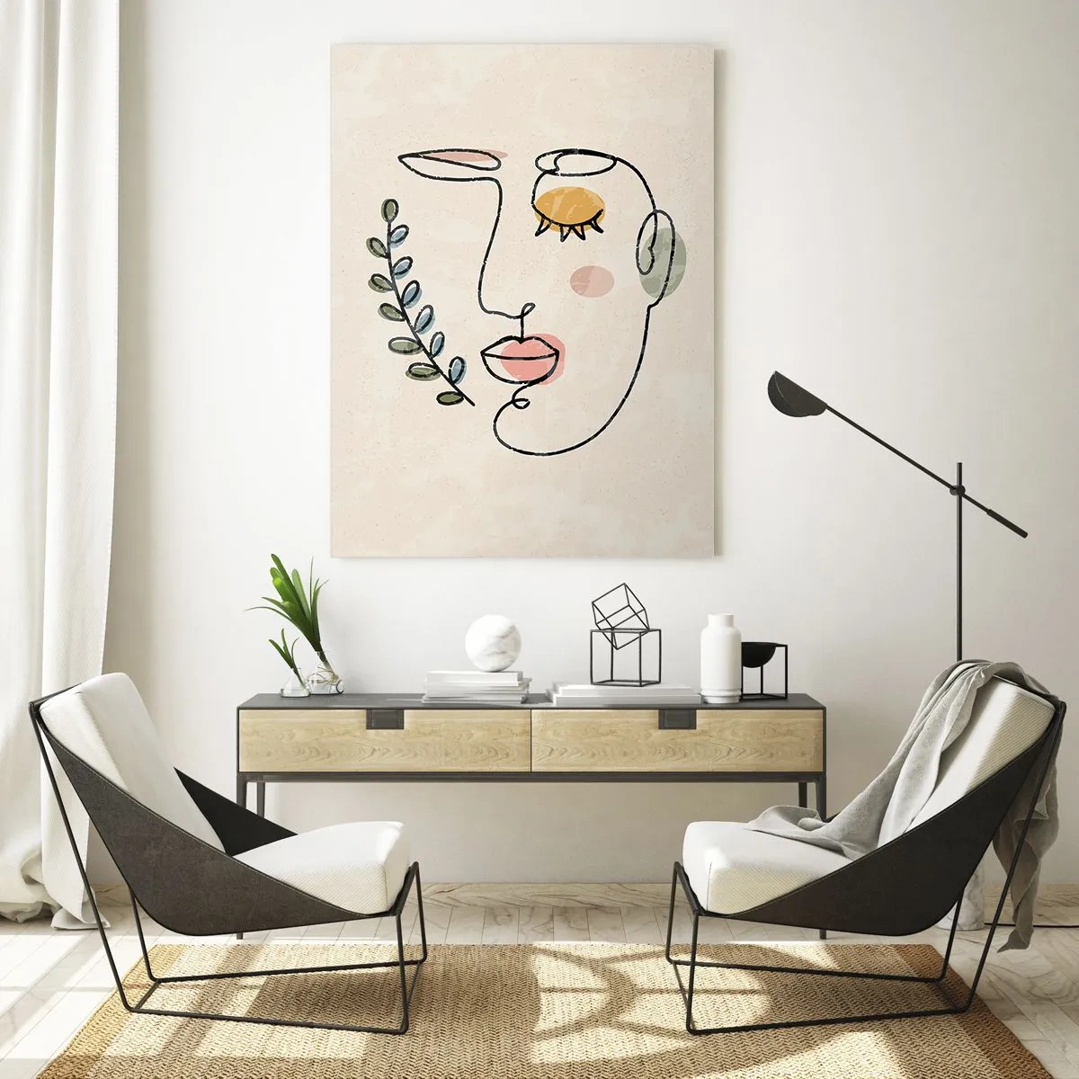 Obraz na skle - Nájdený pokoj - 50x70 cm