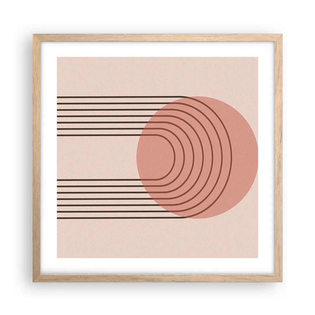 Plagát v ráme zo svetlého duba - Neodolateľná príťažlivosť - 50x50 cm