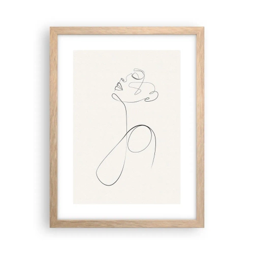 Plagát v ráme zo svetlého duba - Zamotaná v snoch - 30x40 cm