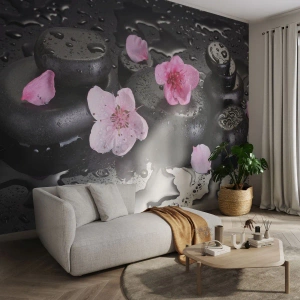 Fototapeta Standard Eco - A kameň spadol zo srdca - Kvety, Ázie, Kúpele - 500x350 cm