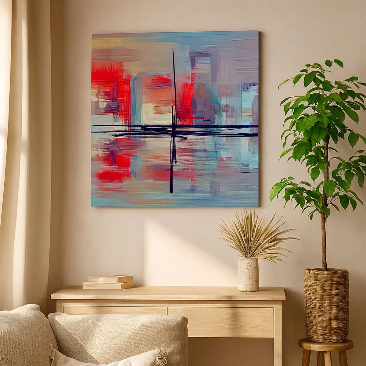 Obraz na plátne - Krajina v neznámej dimenzii - 30x30 cm