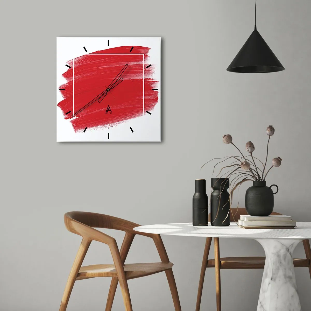 Nástenné hodiny - Mimo rám - 40x40 cm