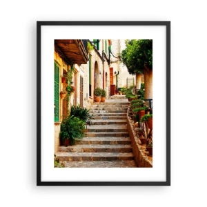 Plagát v čiernom ráme - Kúzlo španielskej dovolenky - 40x50 cm