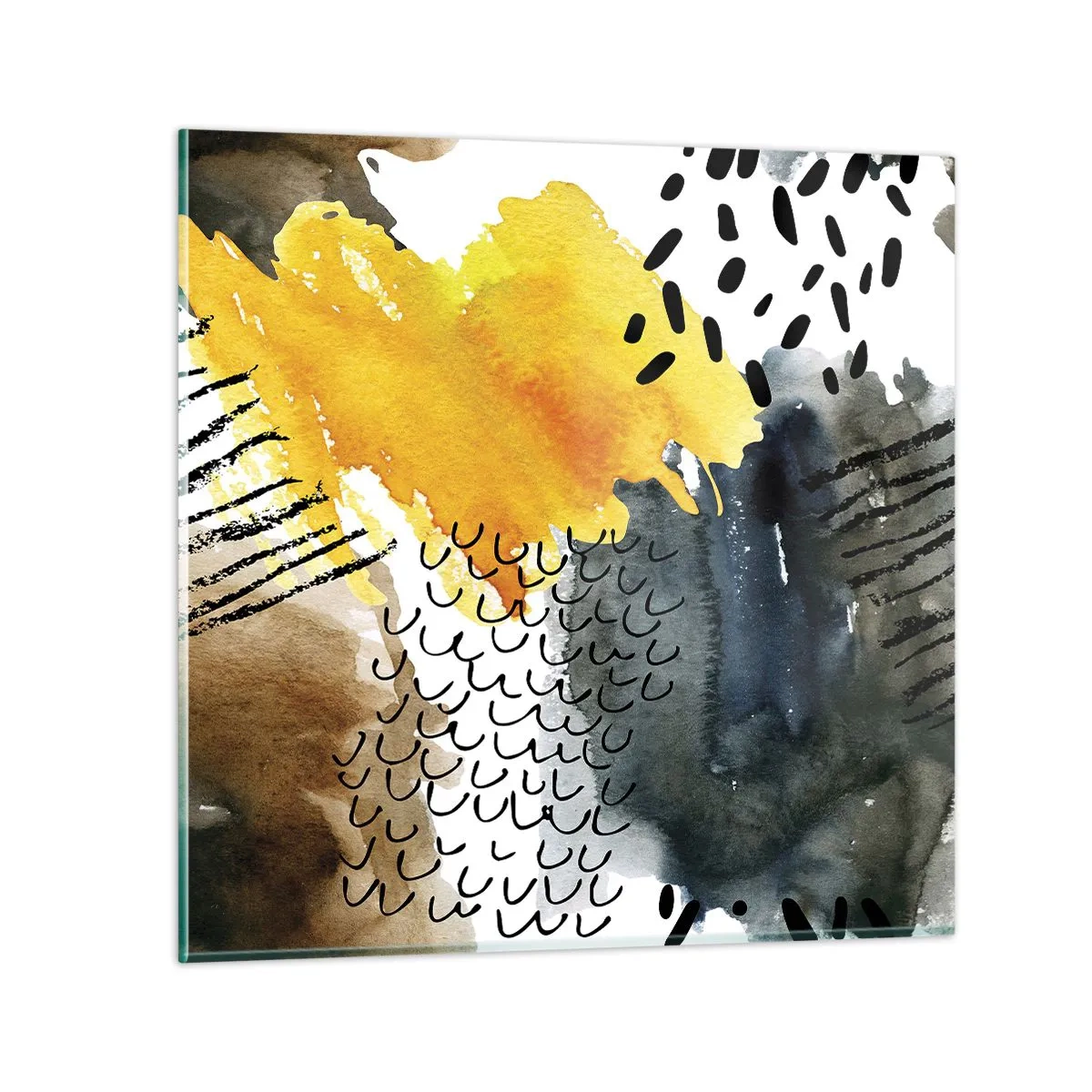 Obraz na skle - Stretnutie živlov - 70x70 cm