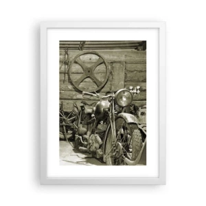 Plagát v bielom ráme - V kôlni strýka Mariána - 30x40 cm