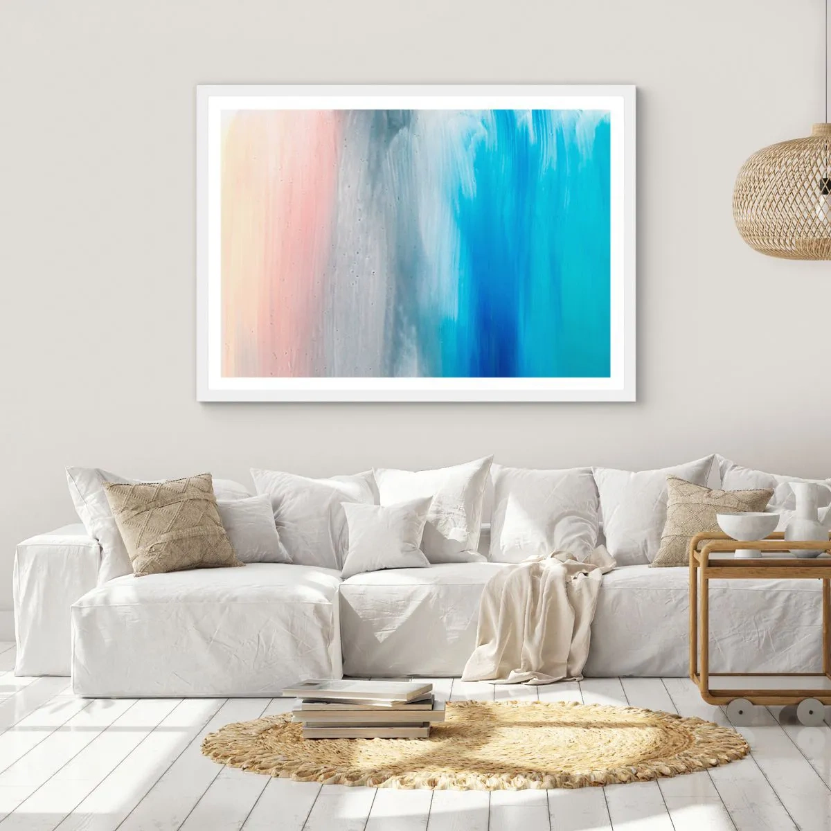 Plagát v bielom ráme - Živly: vzduch - 70x50 cm