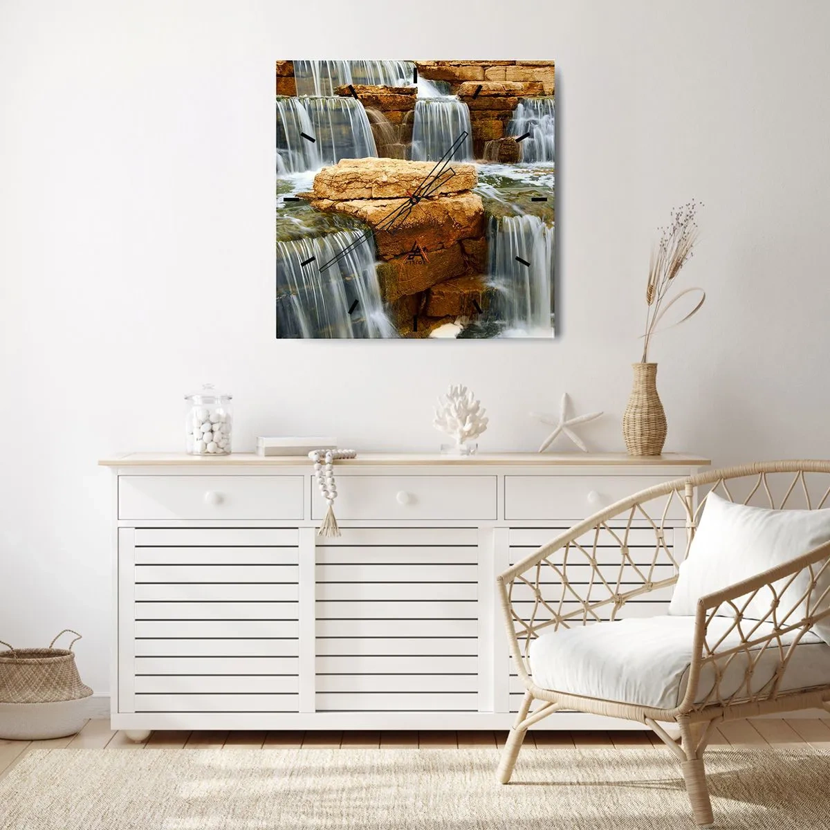 Nástenné hodiny - Schody do neba - 40x40 cm